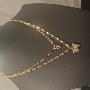 Gold Butterfly Pendant Necklace (3 REMAINING)